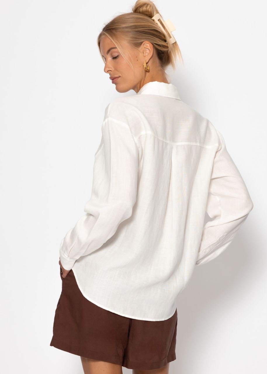 Linen shirt blouse - white