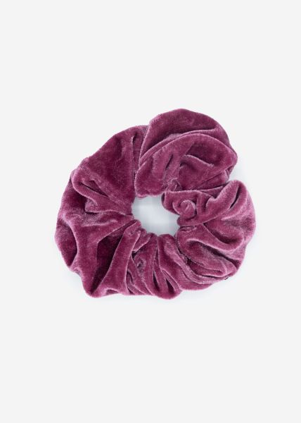 Velvet scrunchie, dark pink