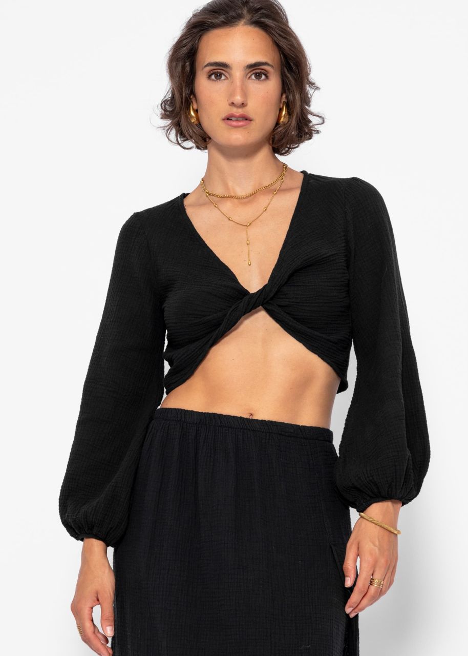 Muslin top - black