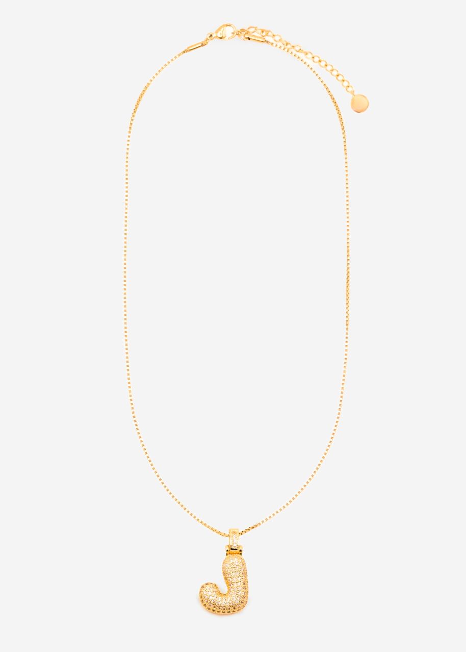 Letter chain - J - gold