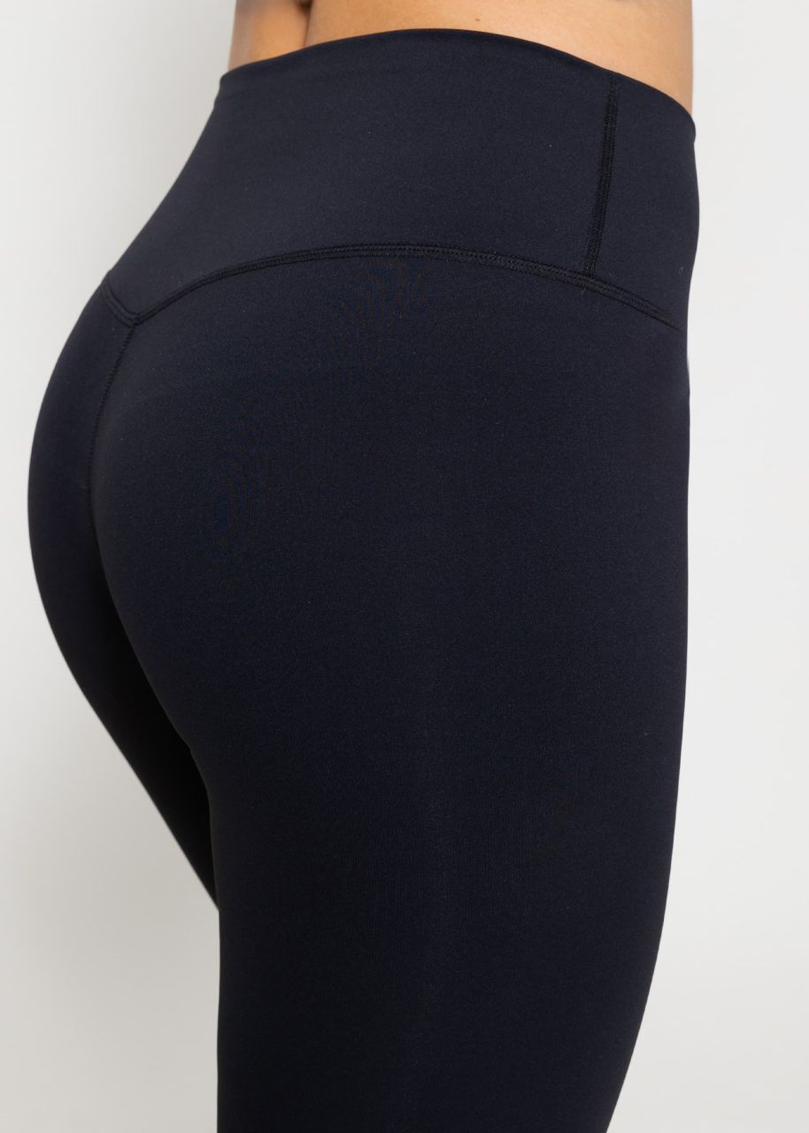 High waist sports leggings - black