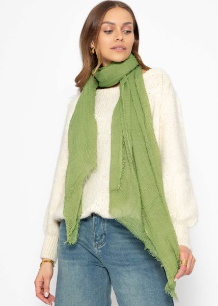 Muslin scarf - pistachio green