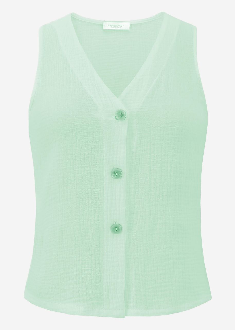 Muslin vest - light green