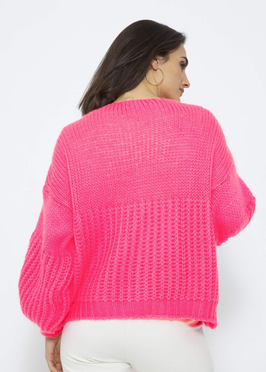 Cardigan with structure - pink