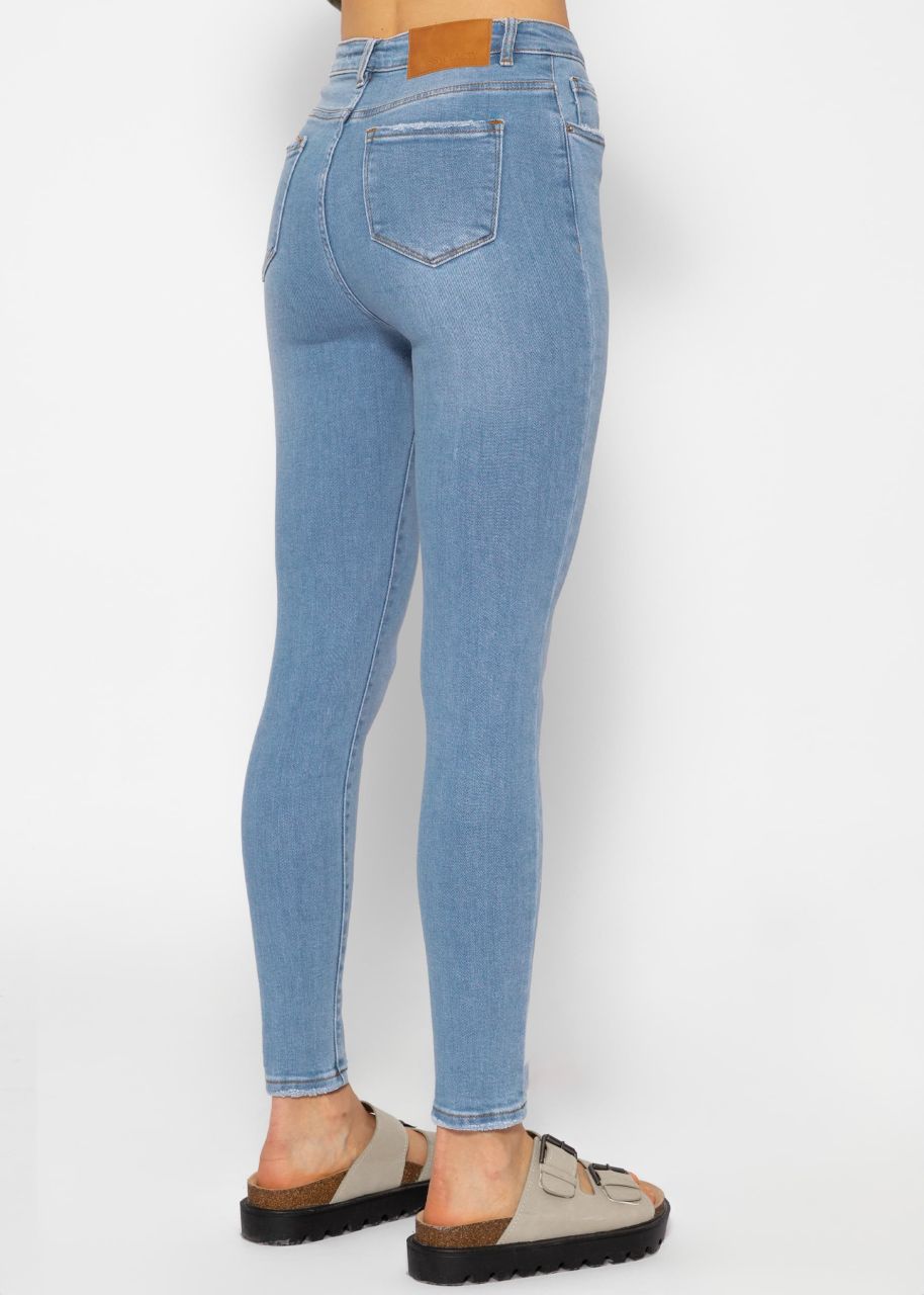 Highwaist skinny jeans - light blue