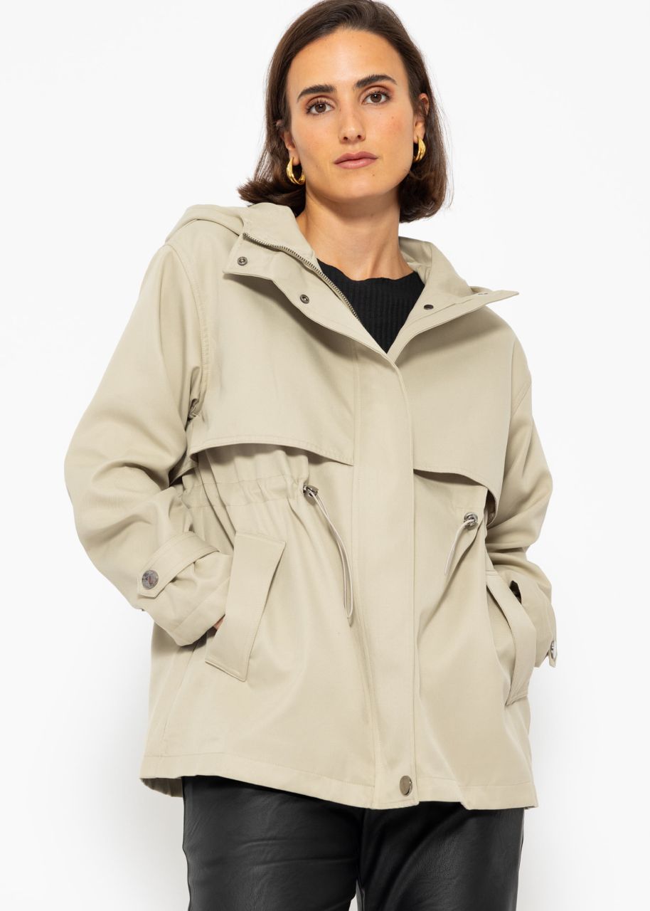 Ladies beige parka best sale