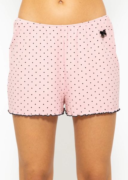 Sleep shorts with dots - pink