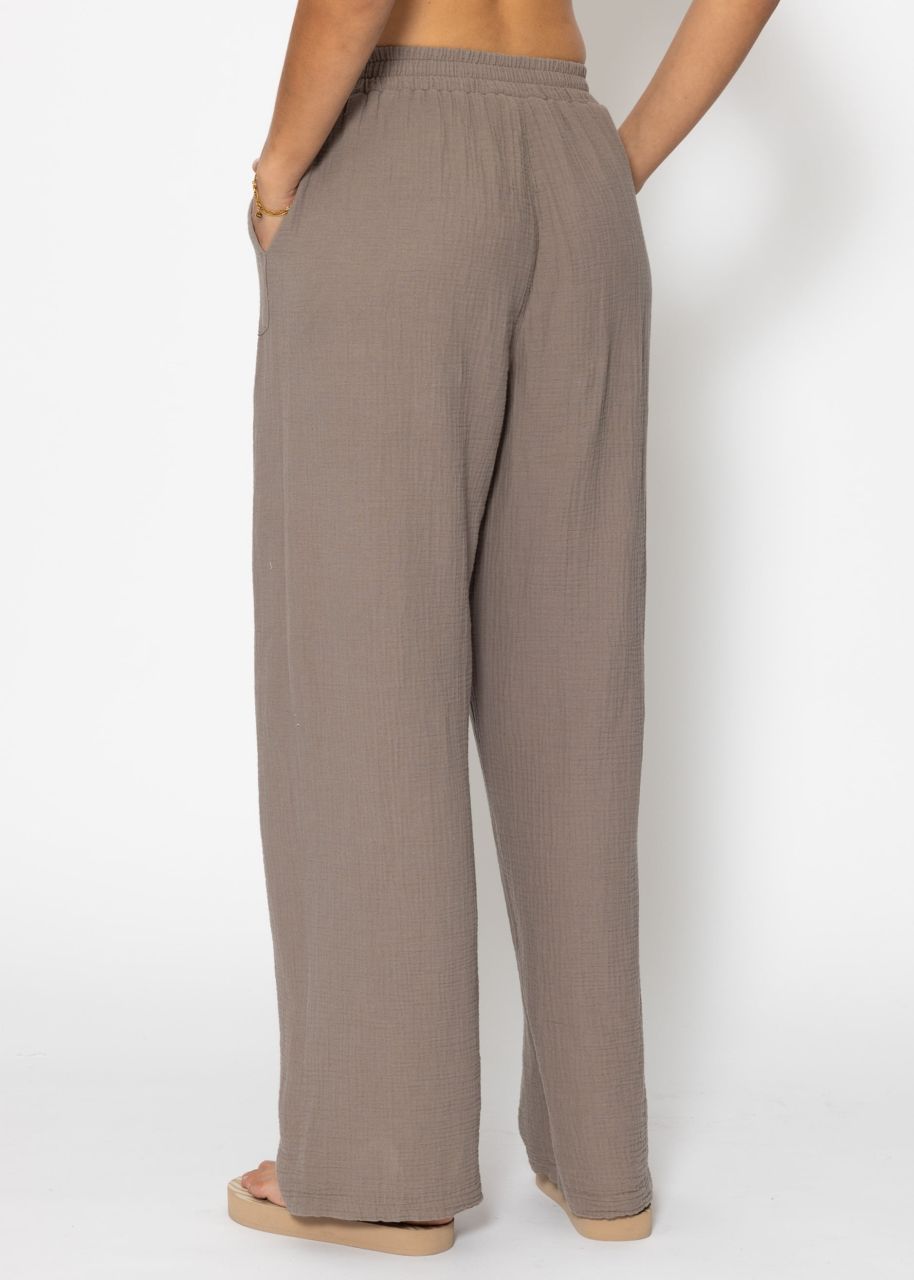 Muslin trousers - taupe