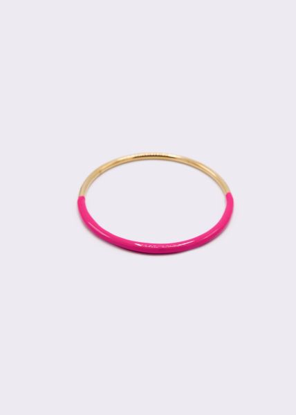 Bangle gold with enamel, pink