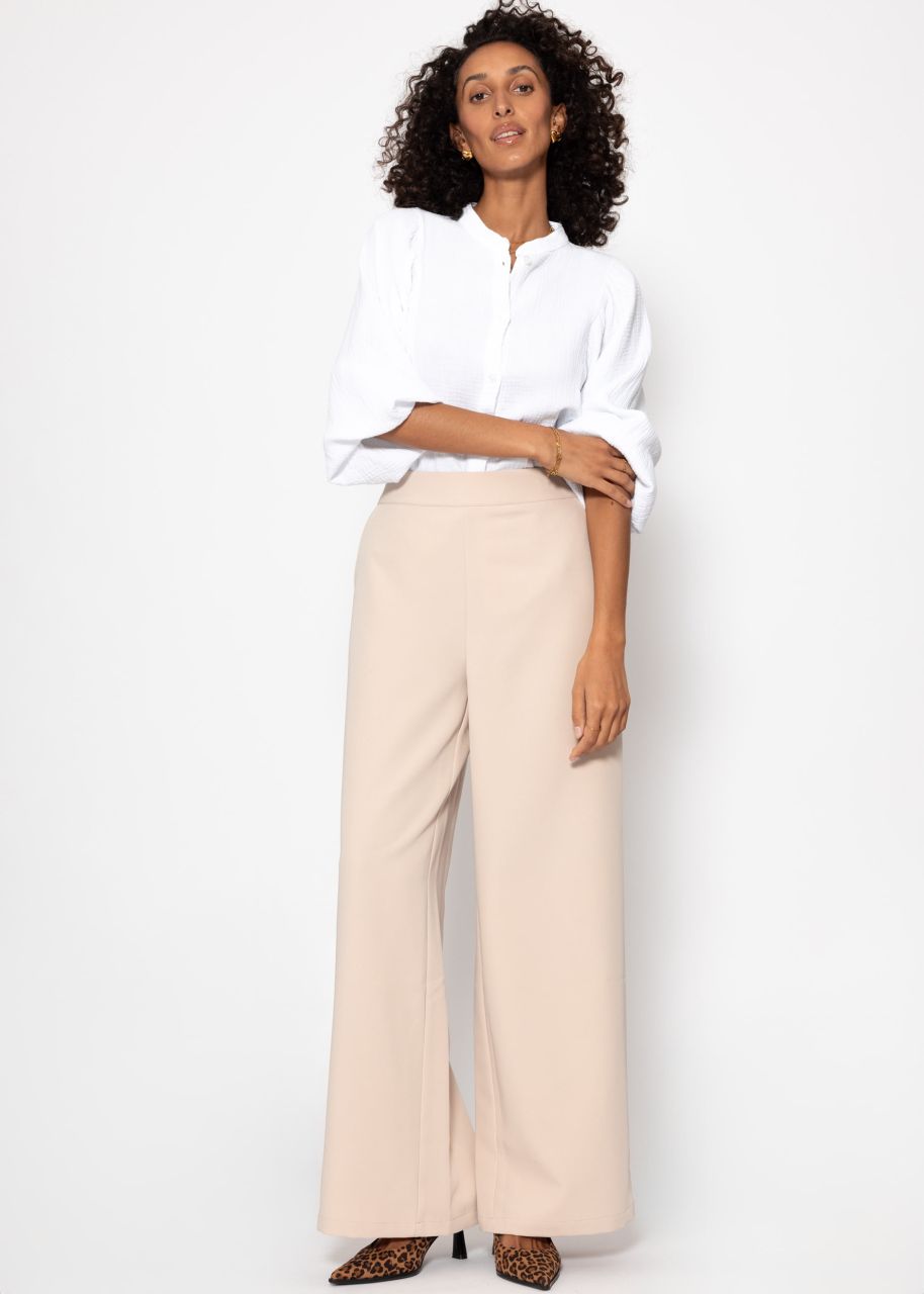 Lightweight fabric trousers - beige