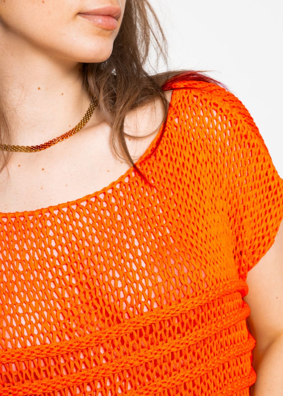 Chunky crop sweater - orange