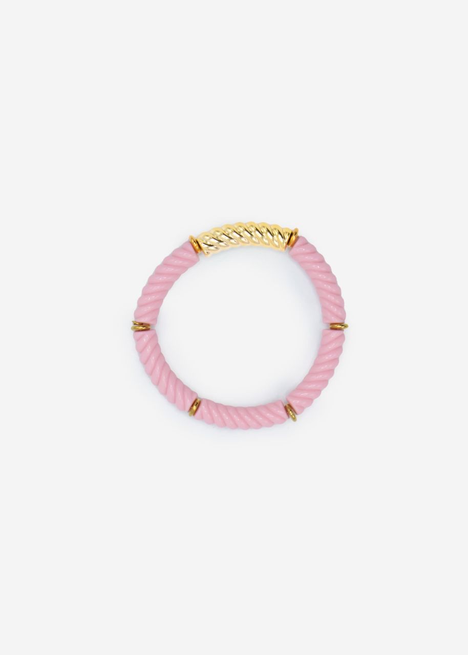 Bracelet with pearls - pink