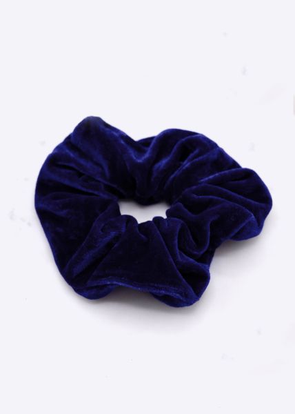 Velvet scrunchie, royal blue