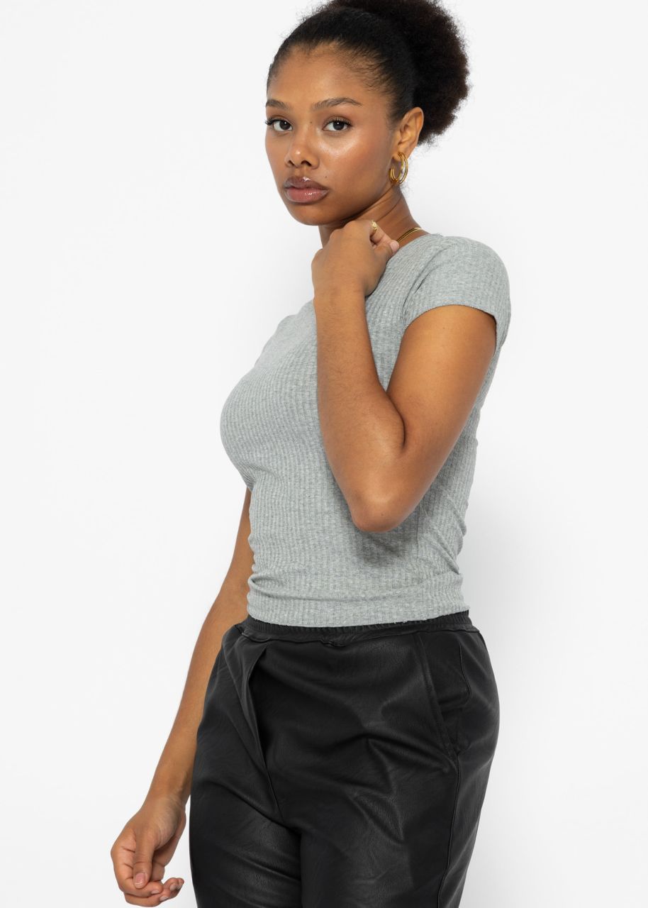 Crop shirt, gray