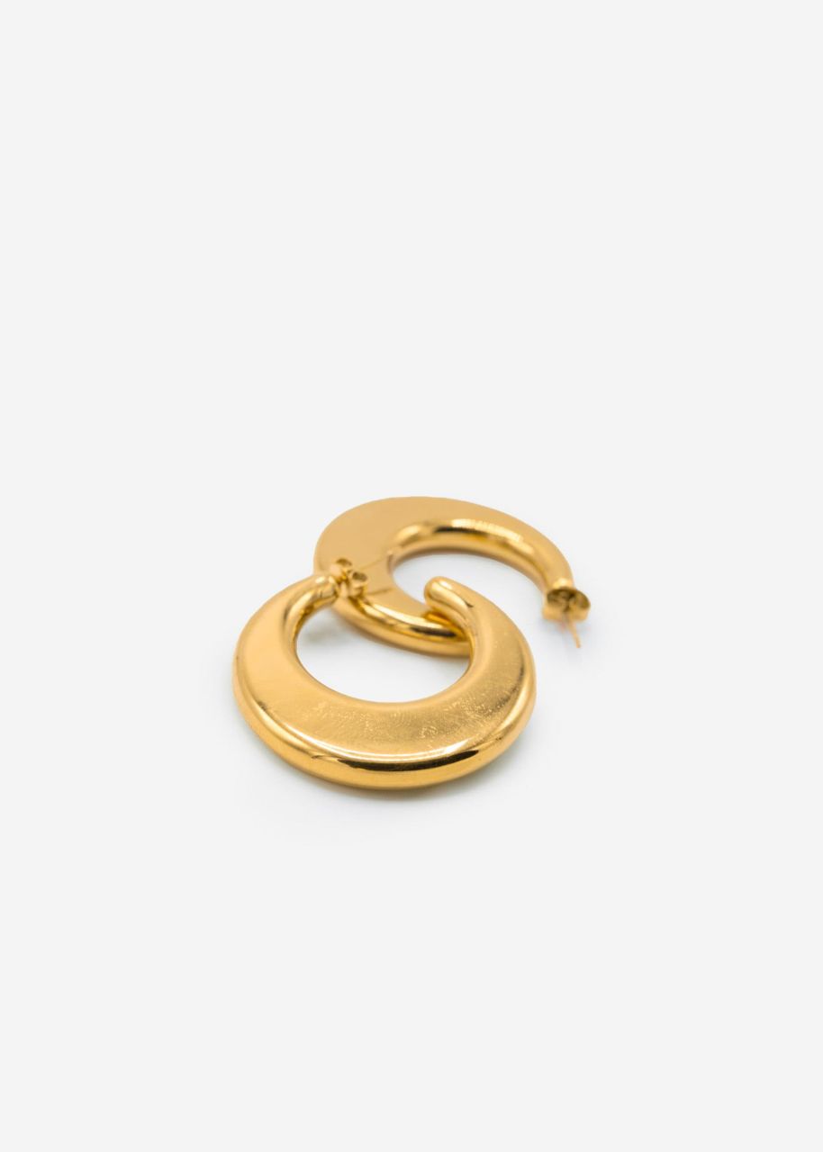 Half moon hoop earrings - gold