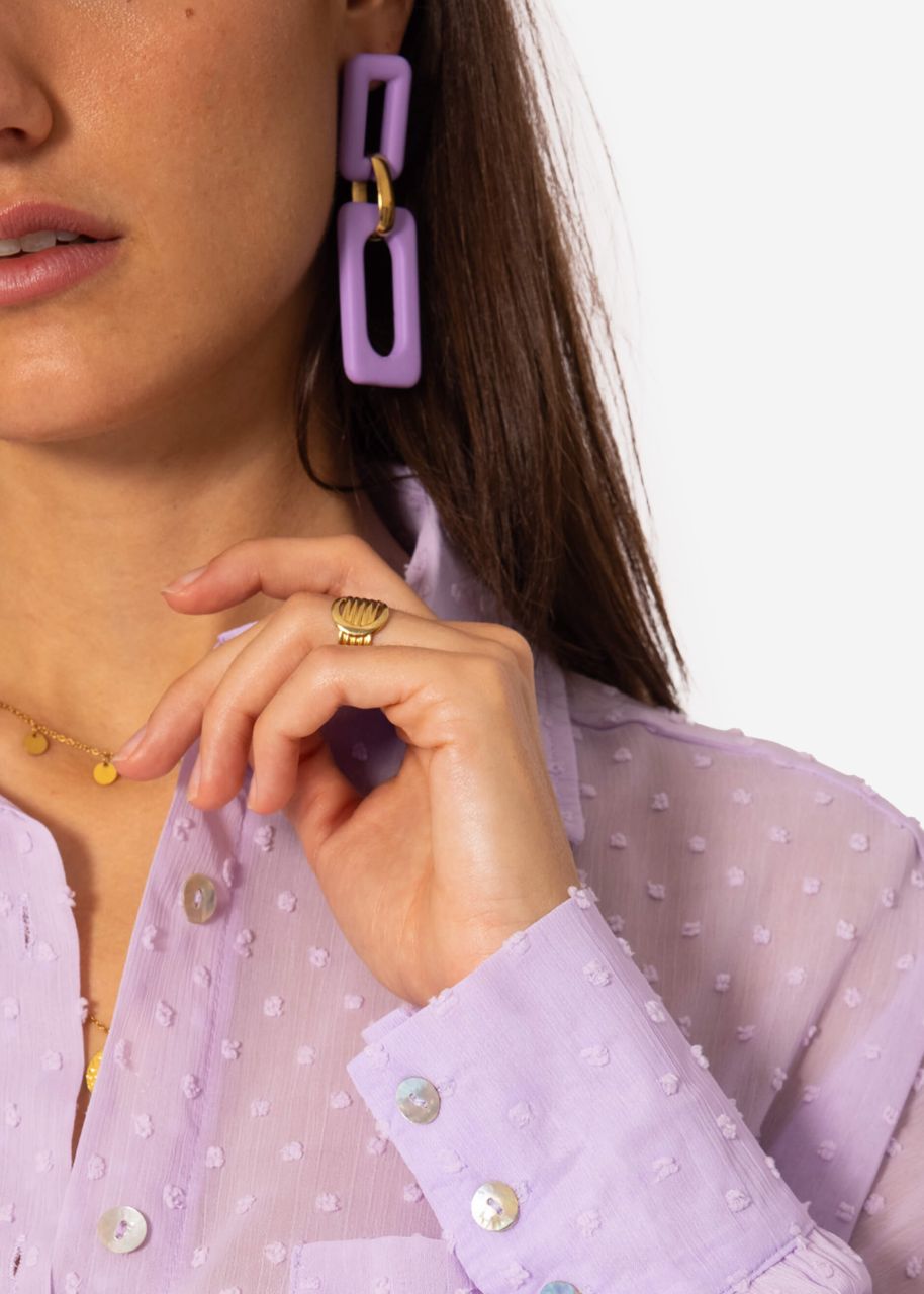 Stud earrings, lilac