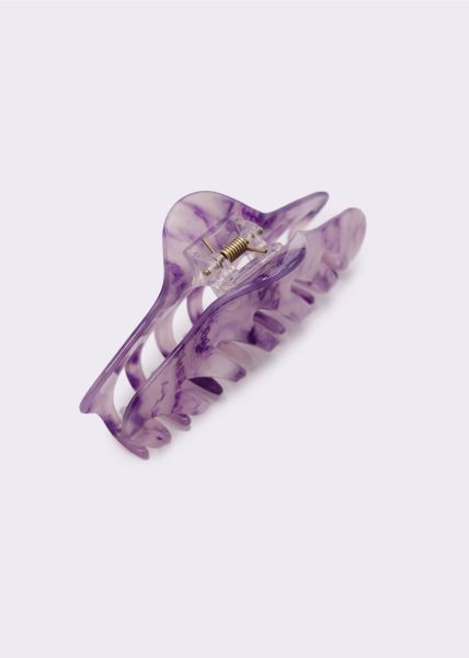 Hair clip in mother of pearl look, purple