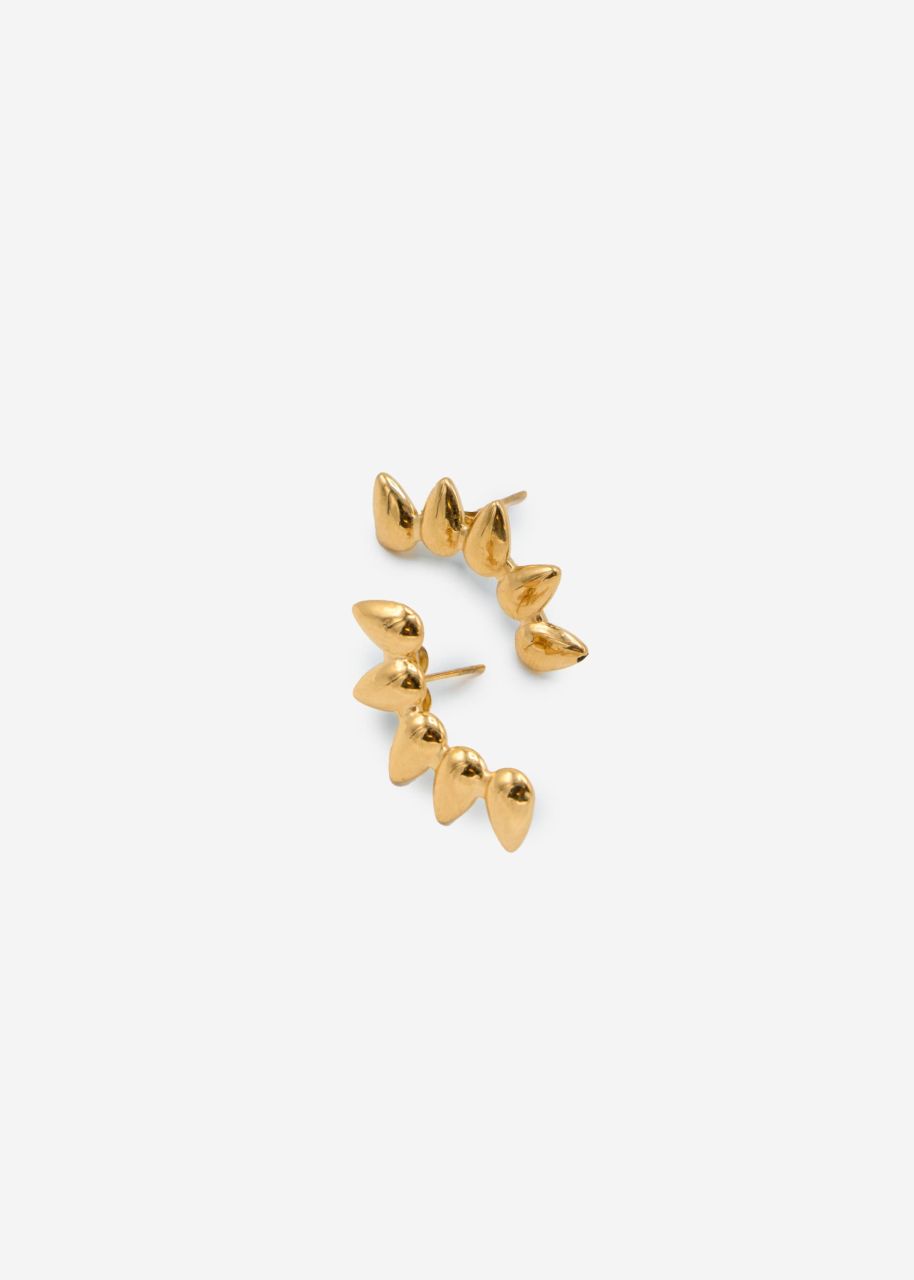 Droplet stud earrings - gold