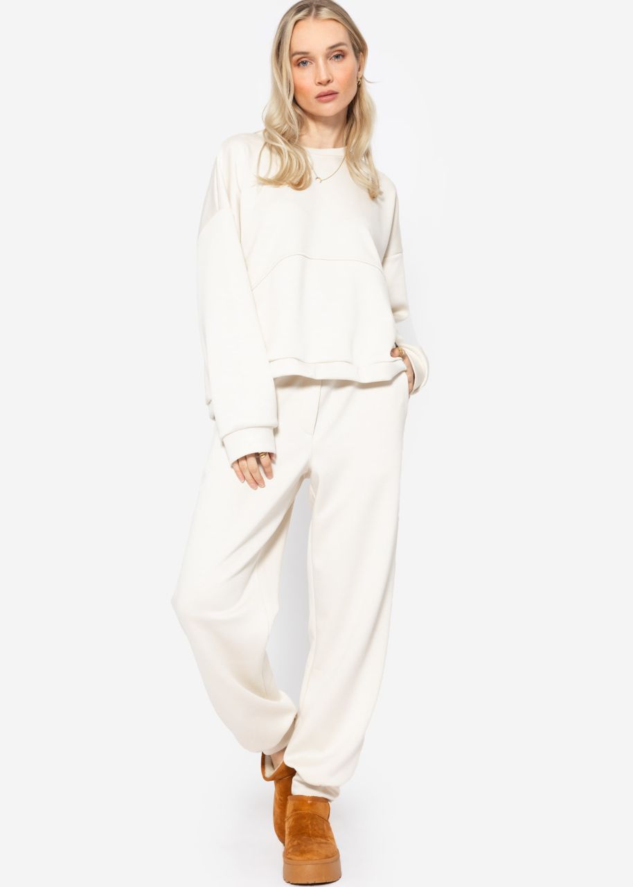 Soft jogging trousers - offwhite