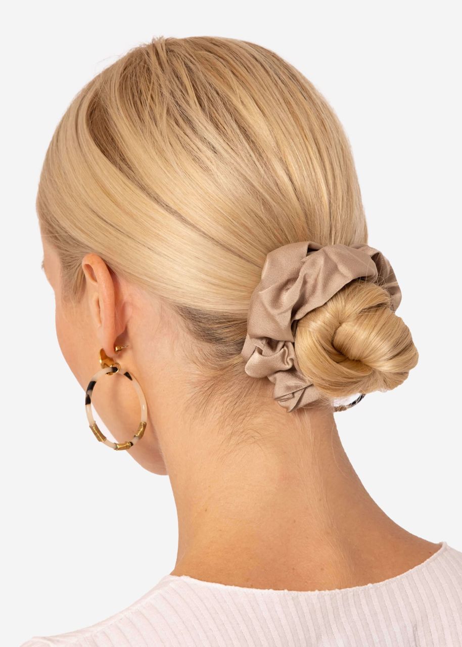 Satin-Scrunchie, taupe