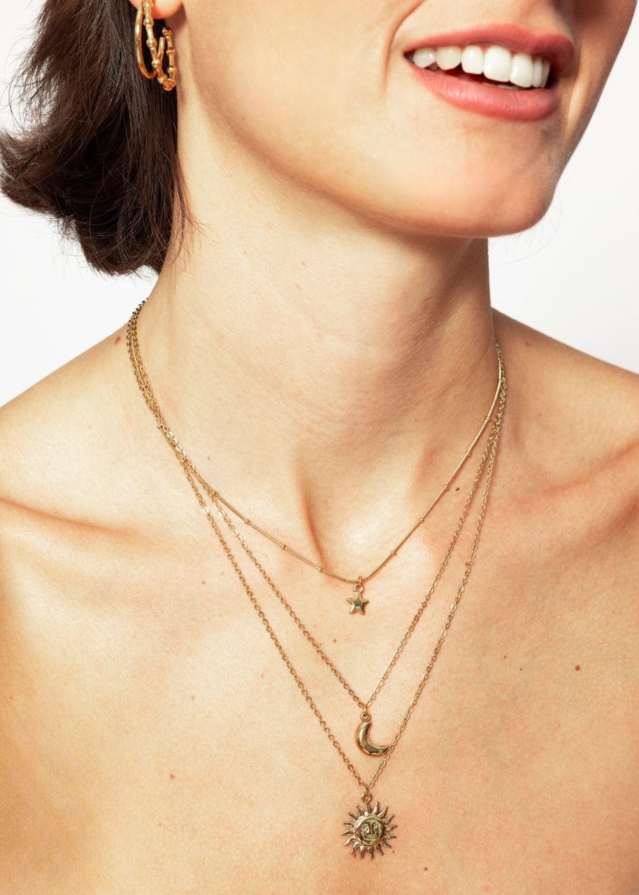 Triple layering necklace - gold