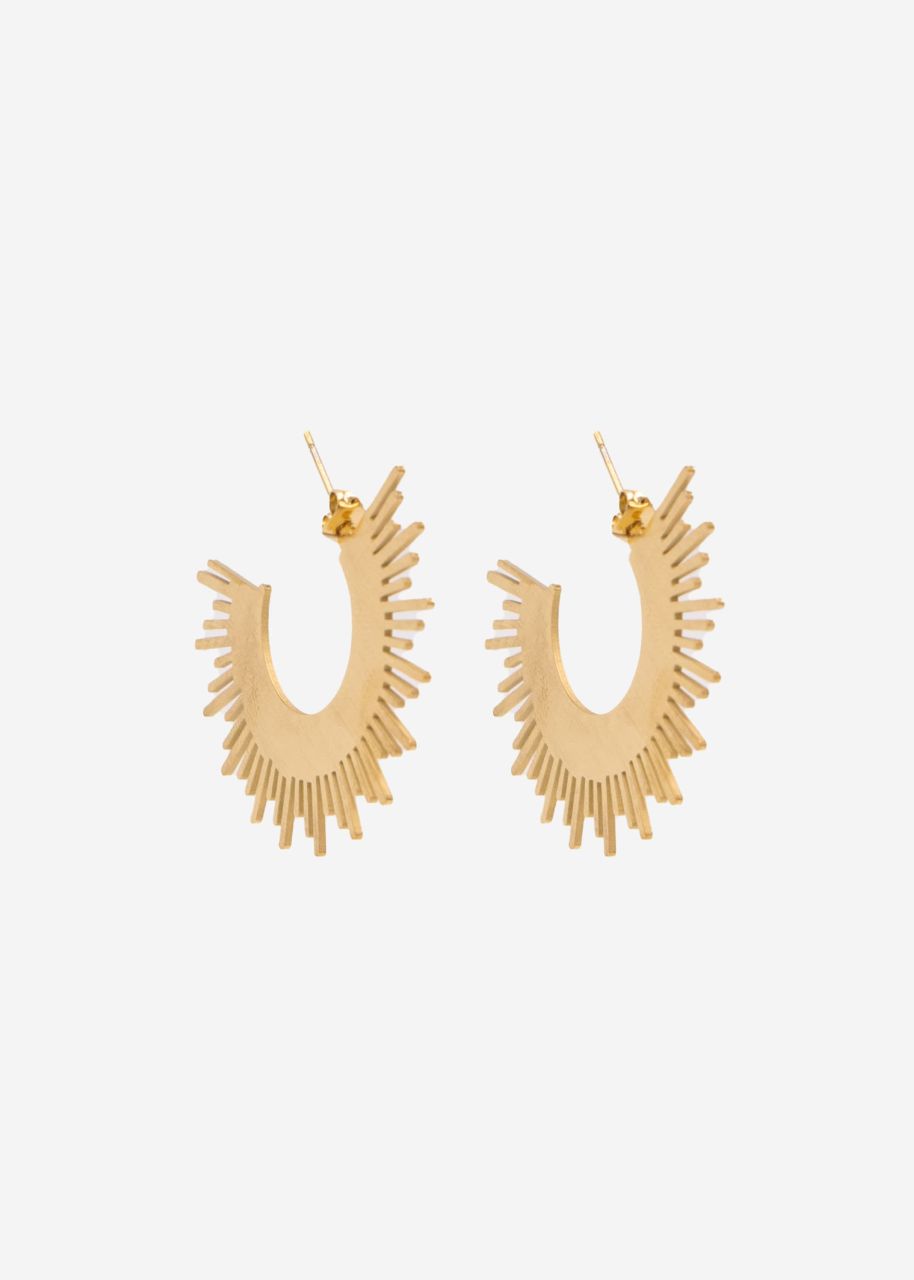 Stud earrings sun - gold