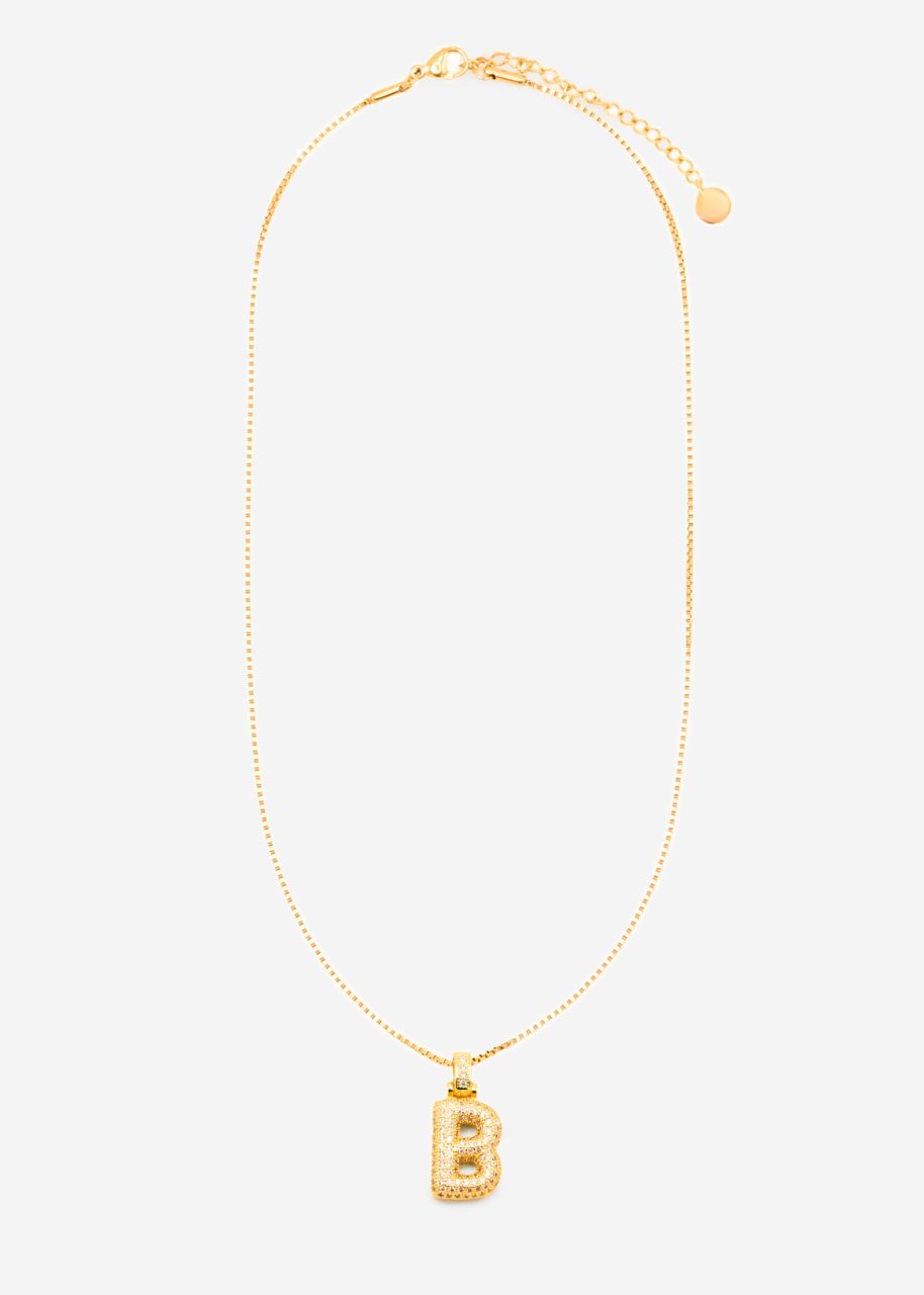 Letter chain - B - gold