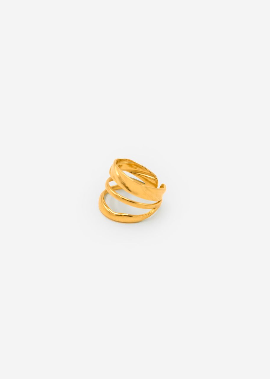 Stack ring with texture - gold