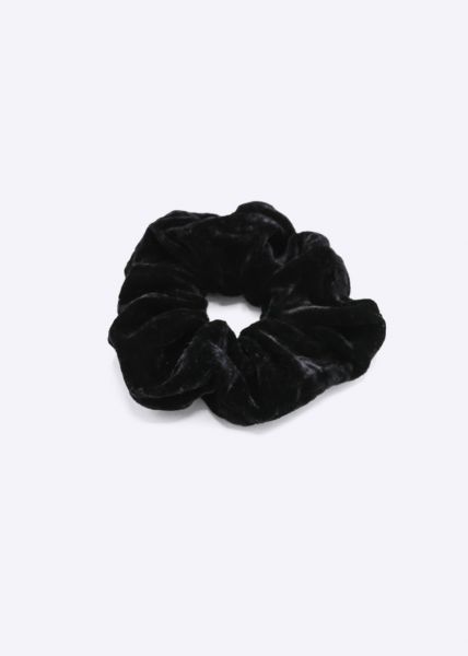 Velvet scrunchie, black