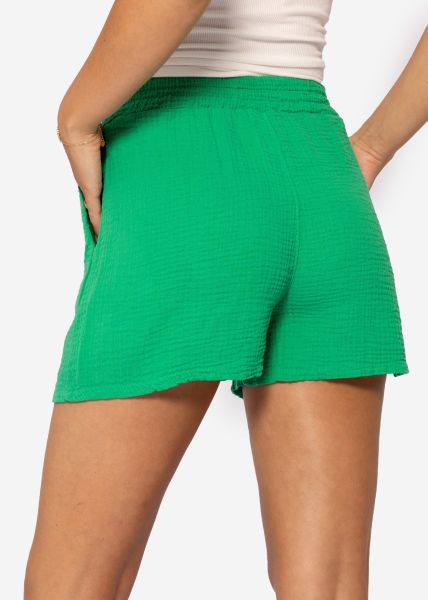 Muslin shorts, green