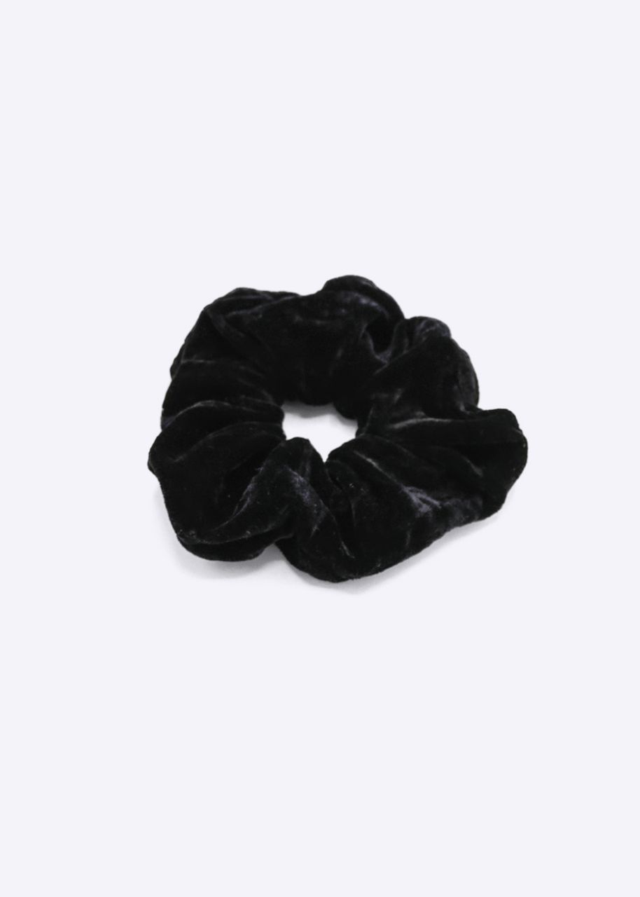Scrunchie in velvet, black