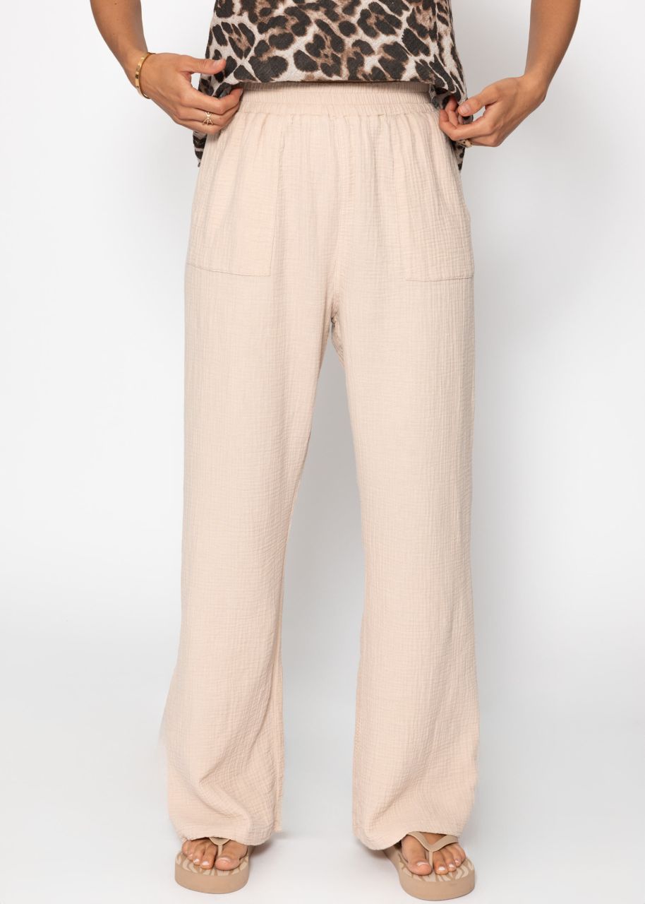 Muslin trousers - beige