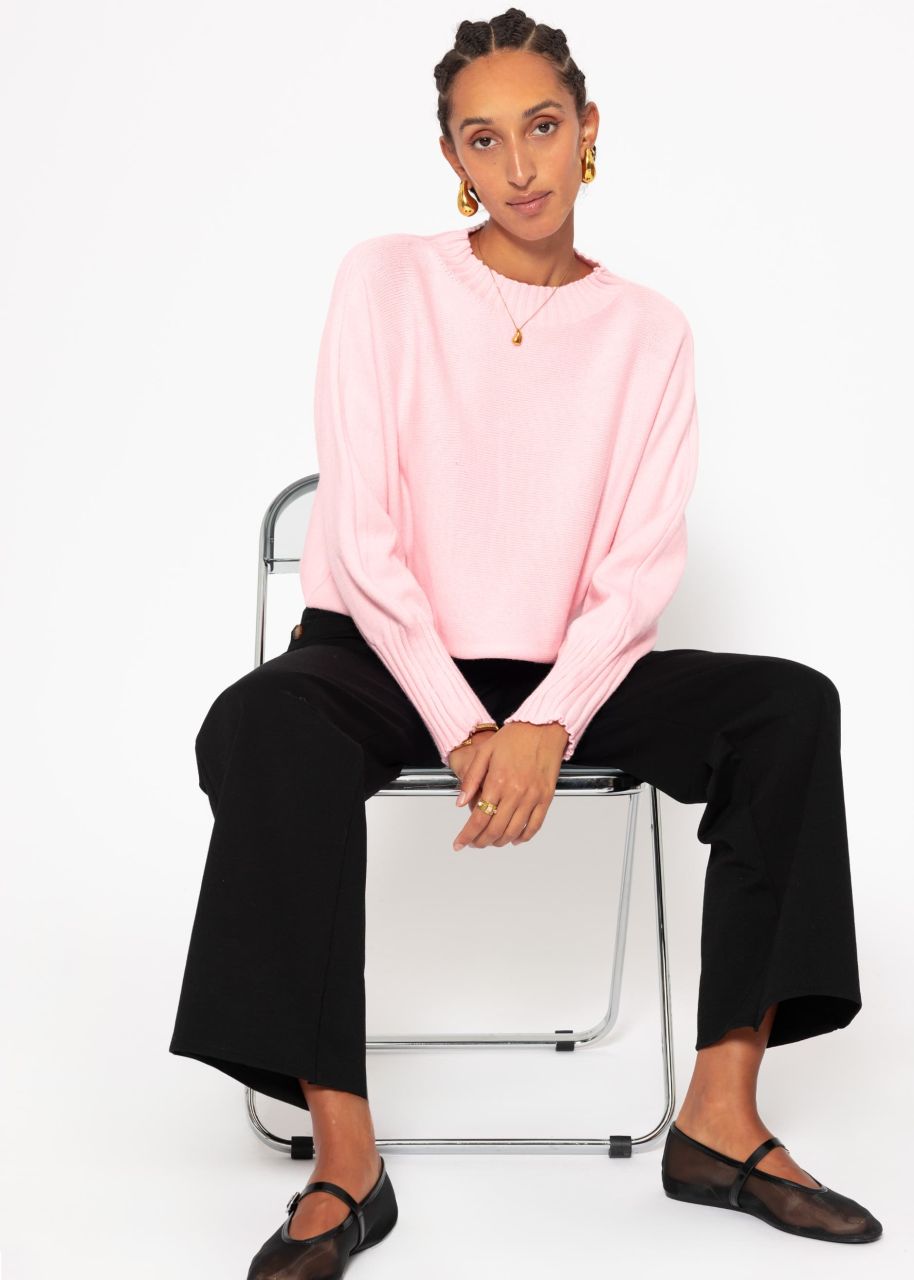 Casual crop jumper - pink