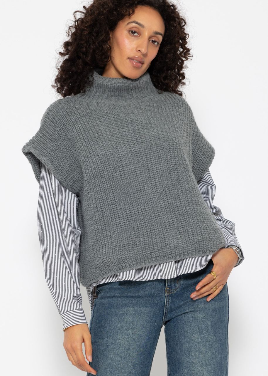 Pullover with turtleneck - dark gray