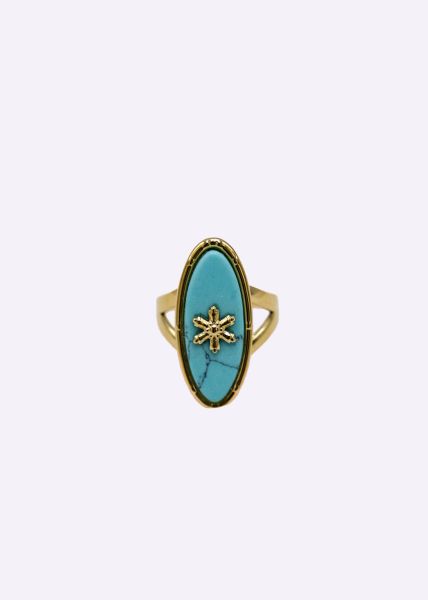 Ring with Turquoise stone, gold
