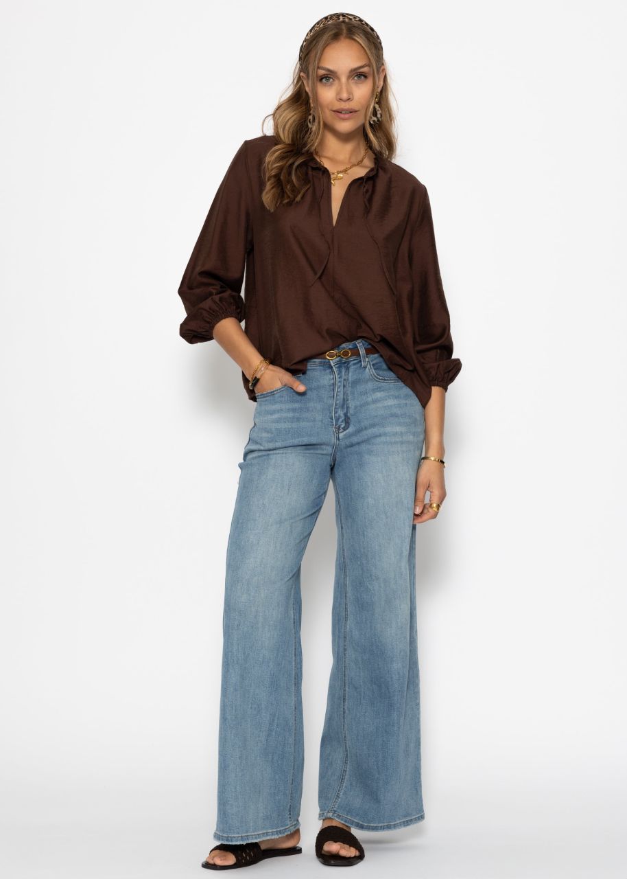Slip-on blouse - brown