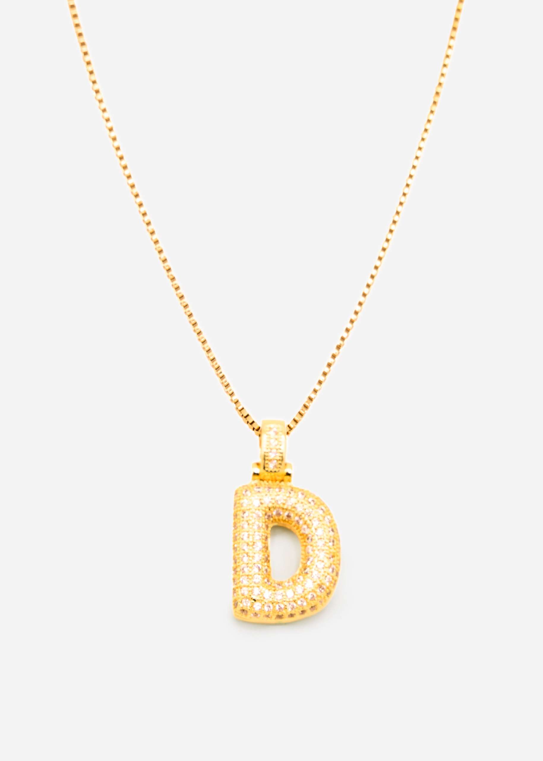 Letter chain - D - gold