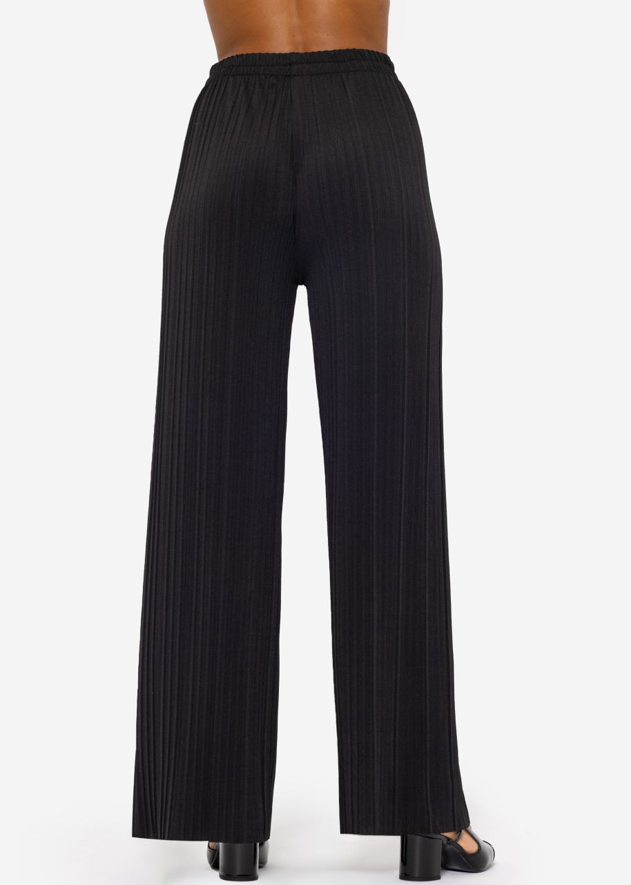 Pleated trousers - black