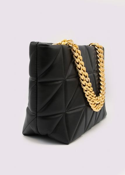 Bag with chain handle, black