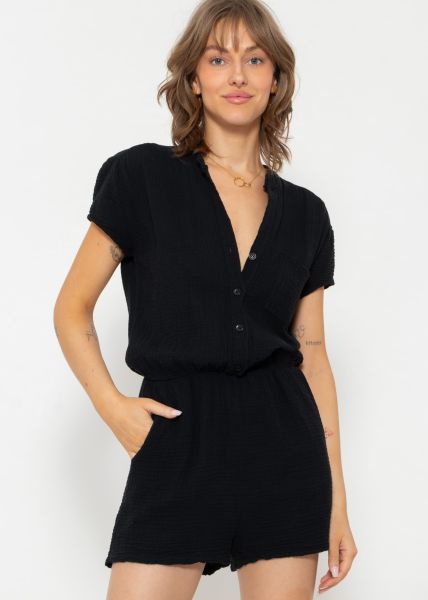 Muslin jumpsuit - black