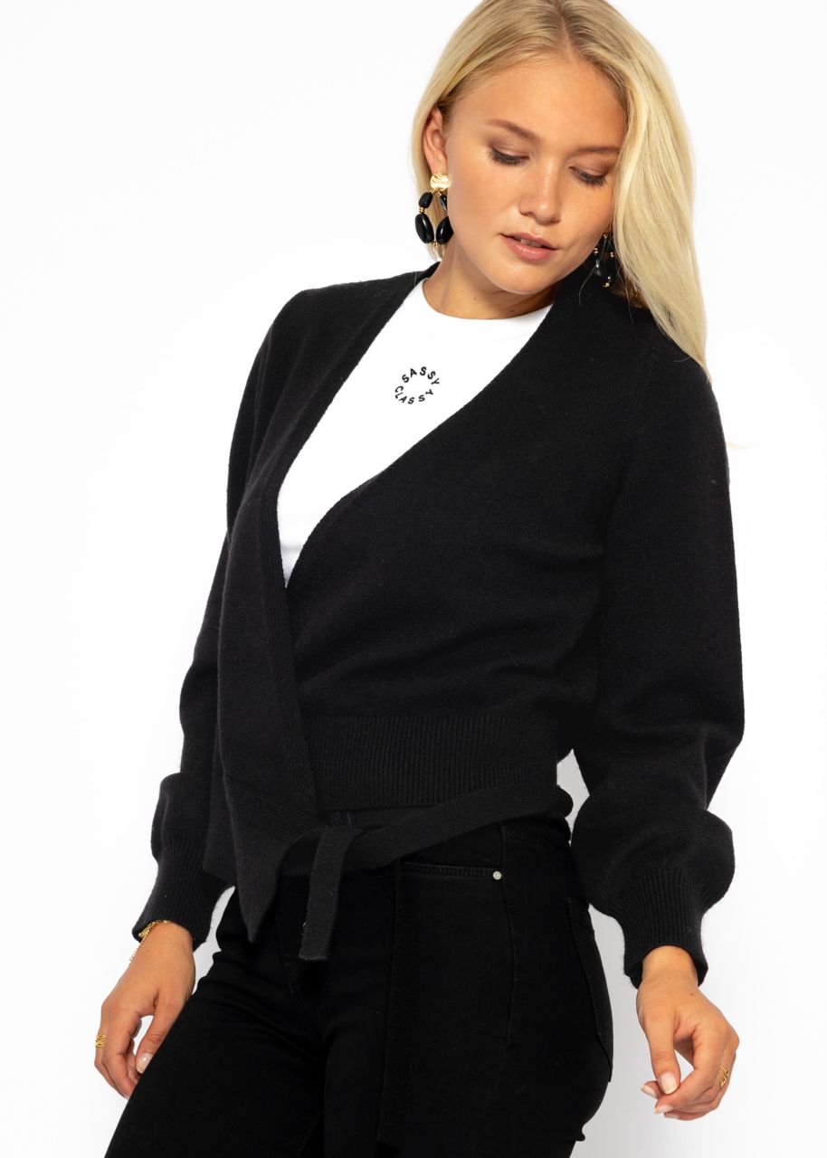 Wrap cardigan - black