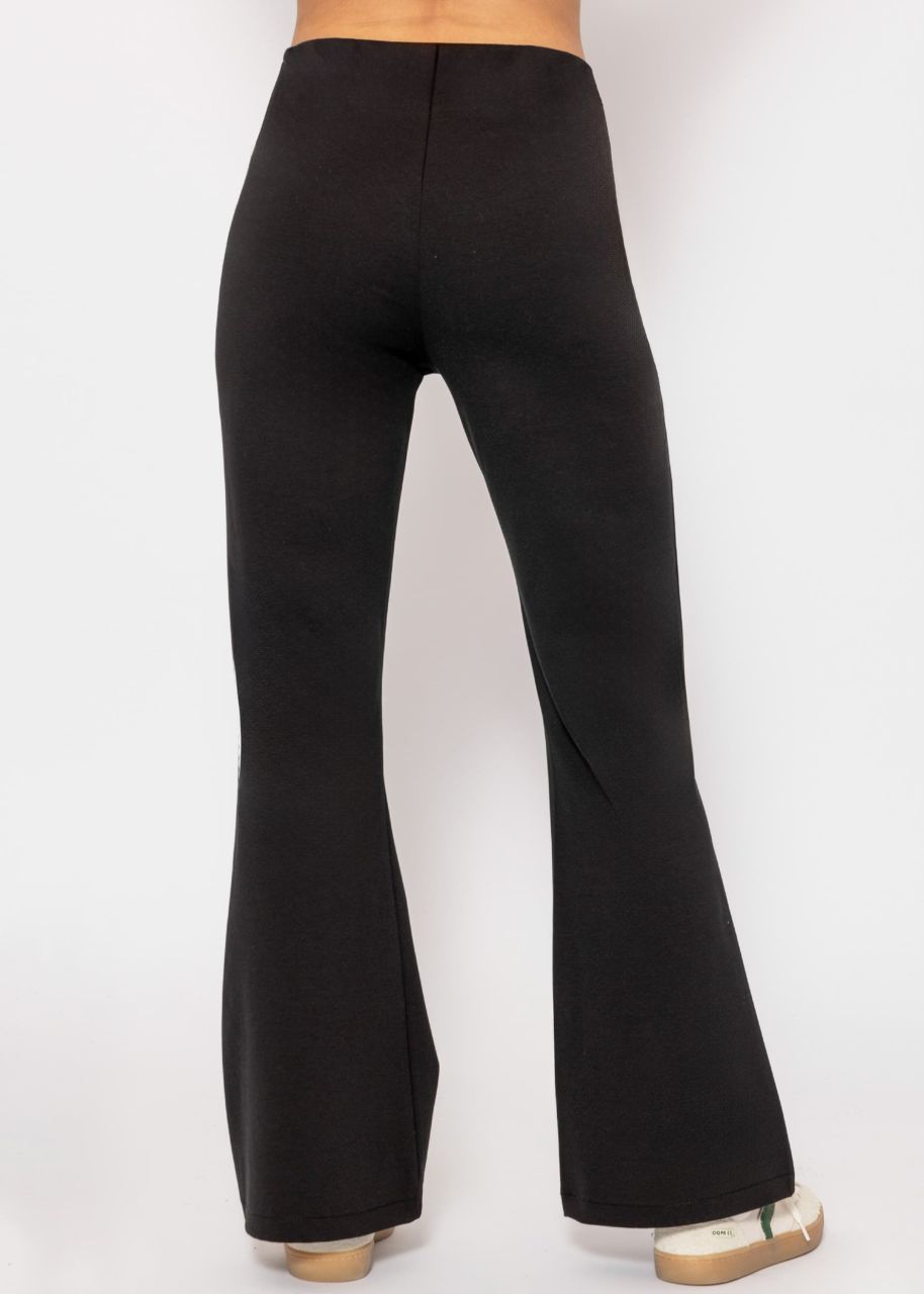 Flare Jersey Pants - black