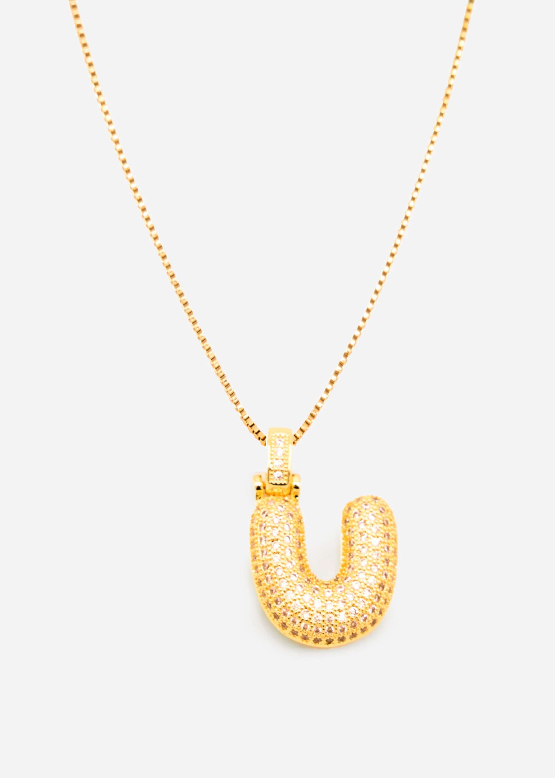 Letter chain - U - gold