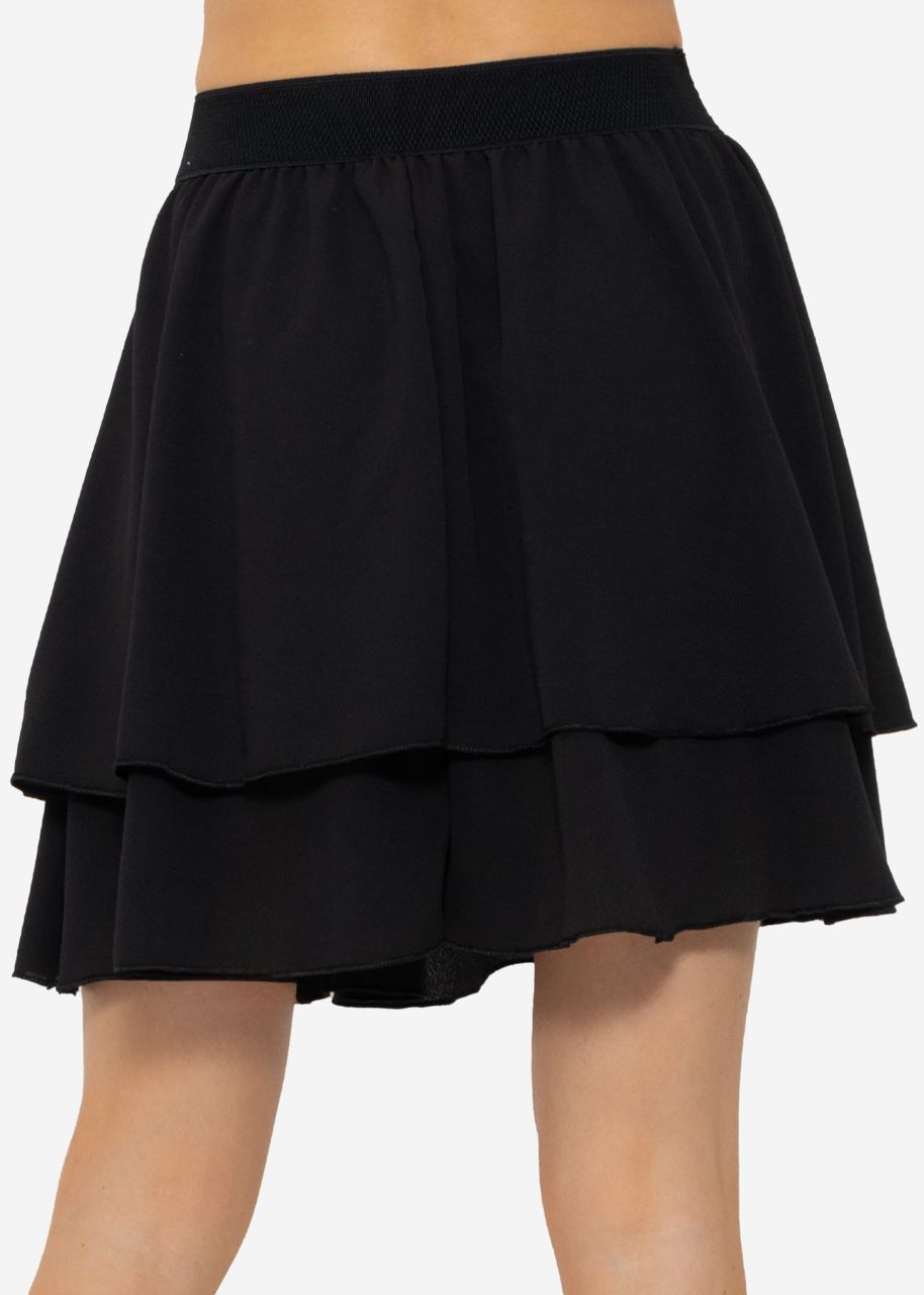 Flounces skirt, black