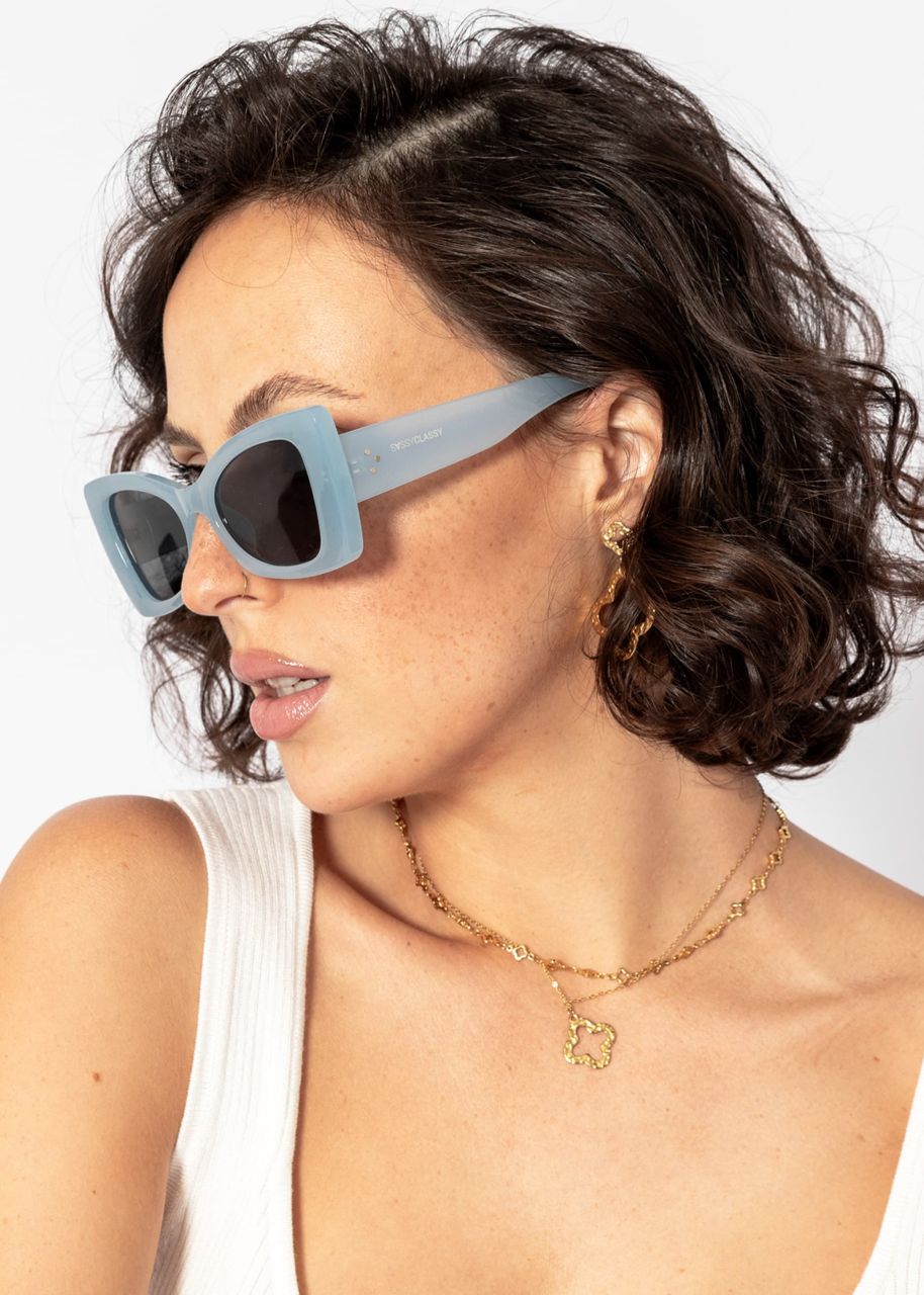 Square sunglasses - light blue