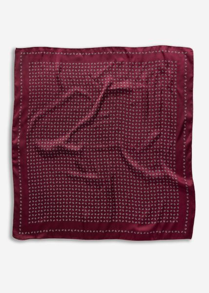 Scarf with print - burgundy
