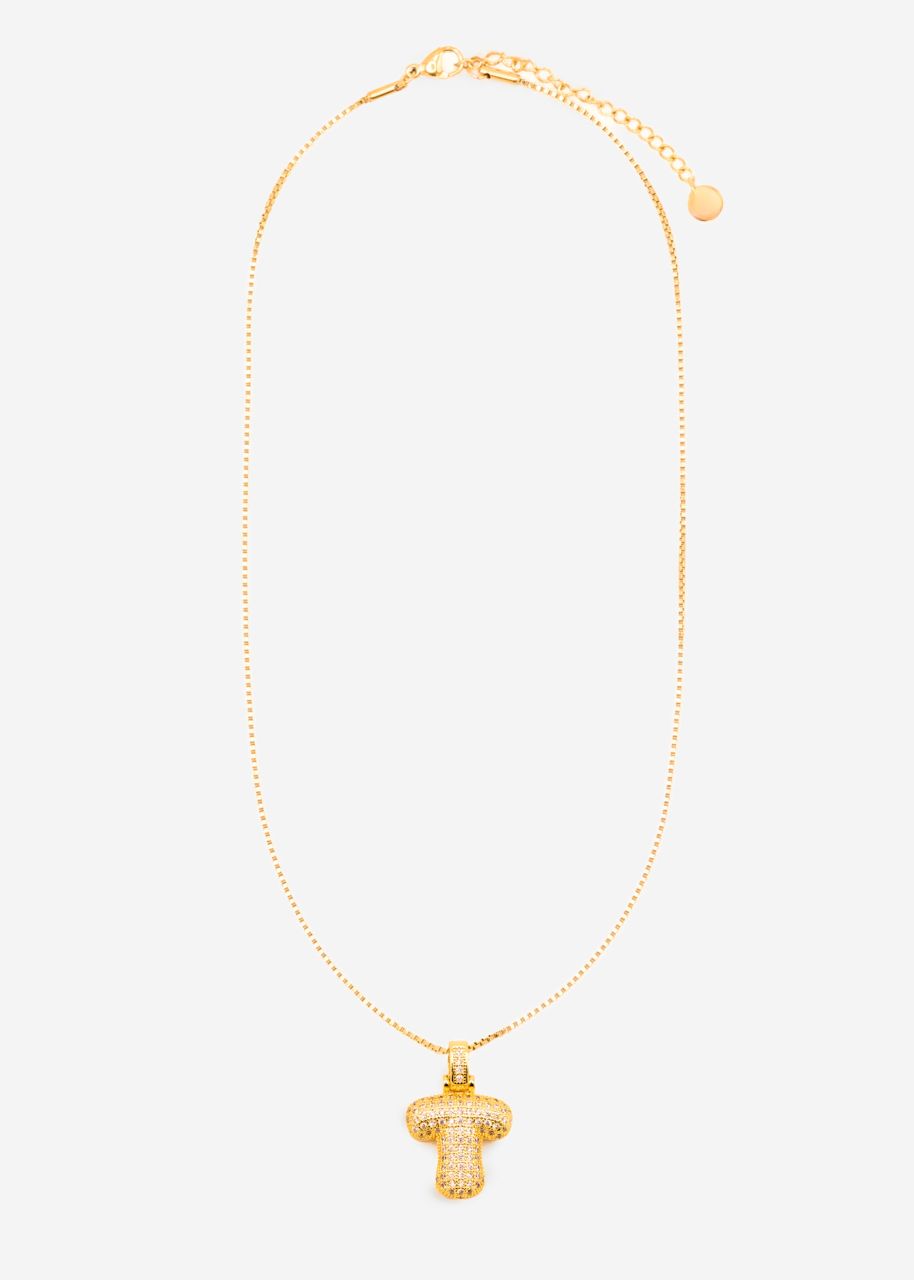 Letter chain - T - gold