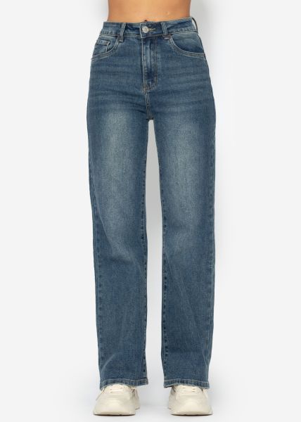 Straight leg jeans - medium blue