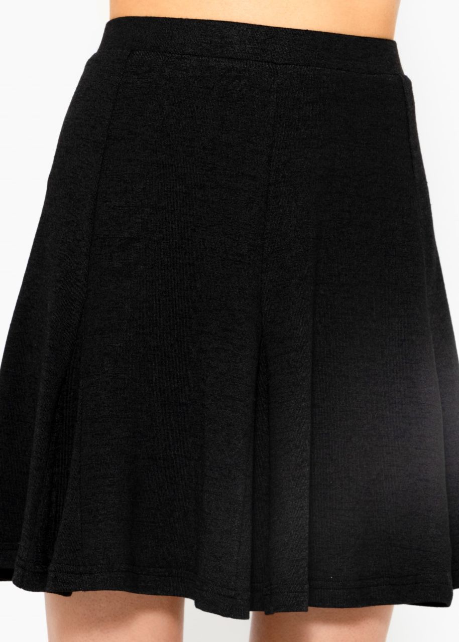 Short jersey skirt - black