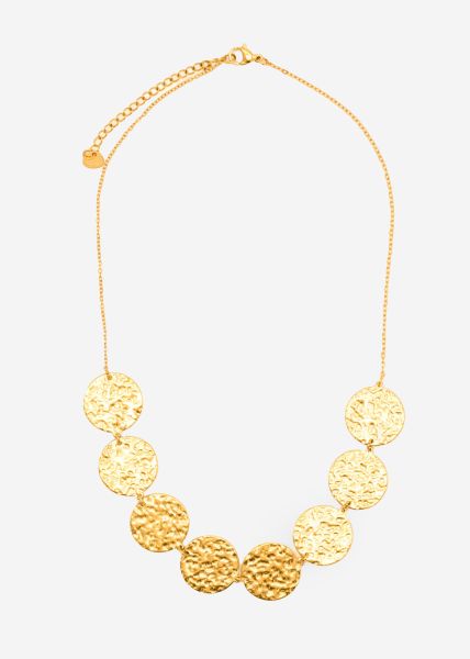 Necklace with round pendants - gold